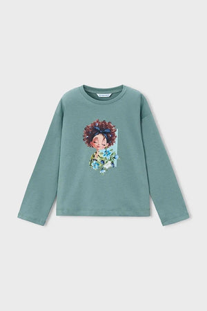 Mayoral blusa de algodón de manga larga para niños