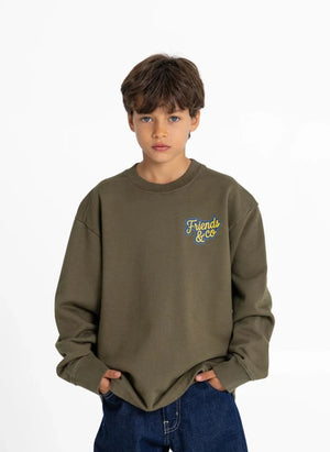 Smallable Kid - Favio Friends & Co Sudadera de Algodón Orgánico | Verdigris