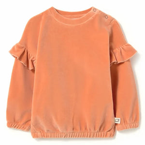 Cozmo - Heidi Kadife Organik Pamuk Sweatshirt | Şeftali