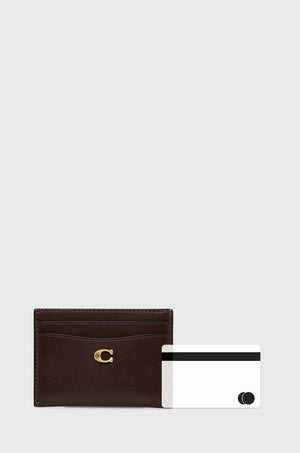 Estuche para tarjetas Coach Essential Card Case de piel