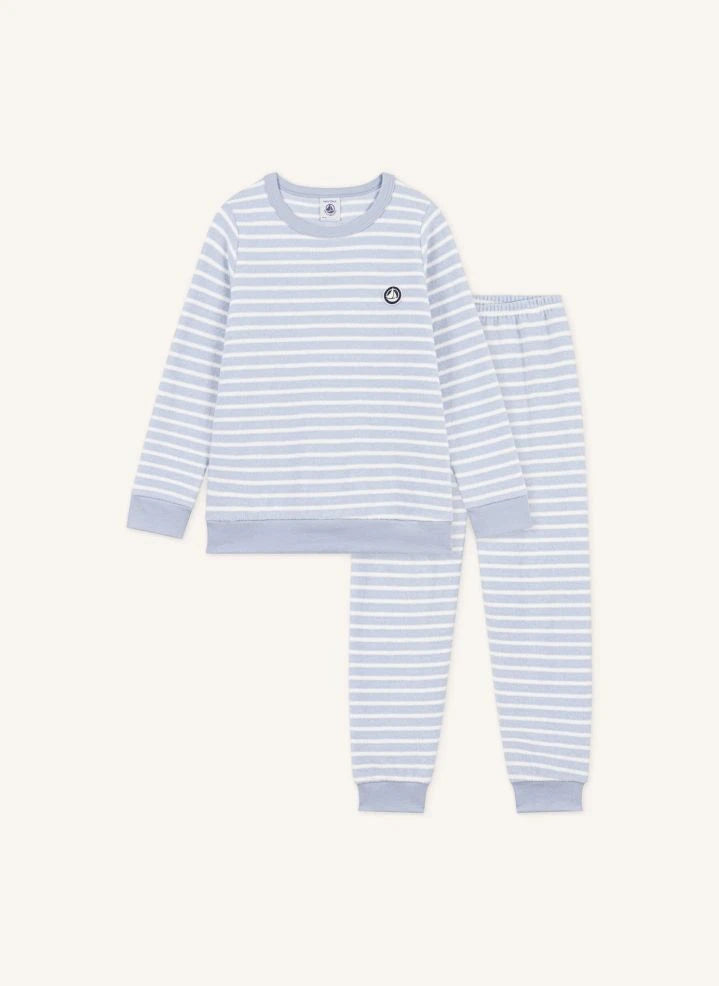 Petit Bateau - Pijama de modal a rayas | Azul