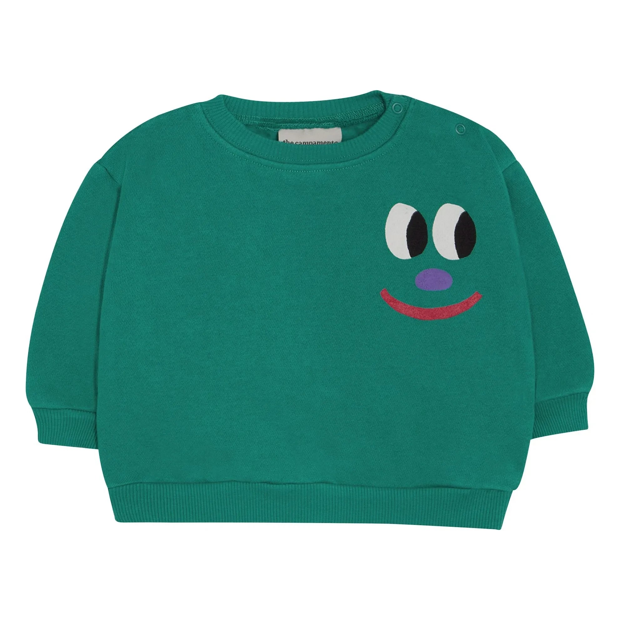 The Campamento - Sudadera Smiley para bebé | Verde