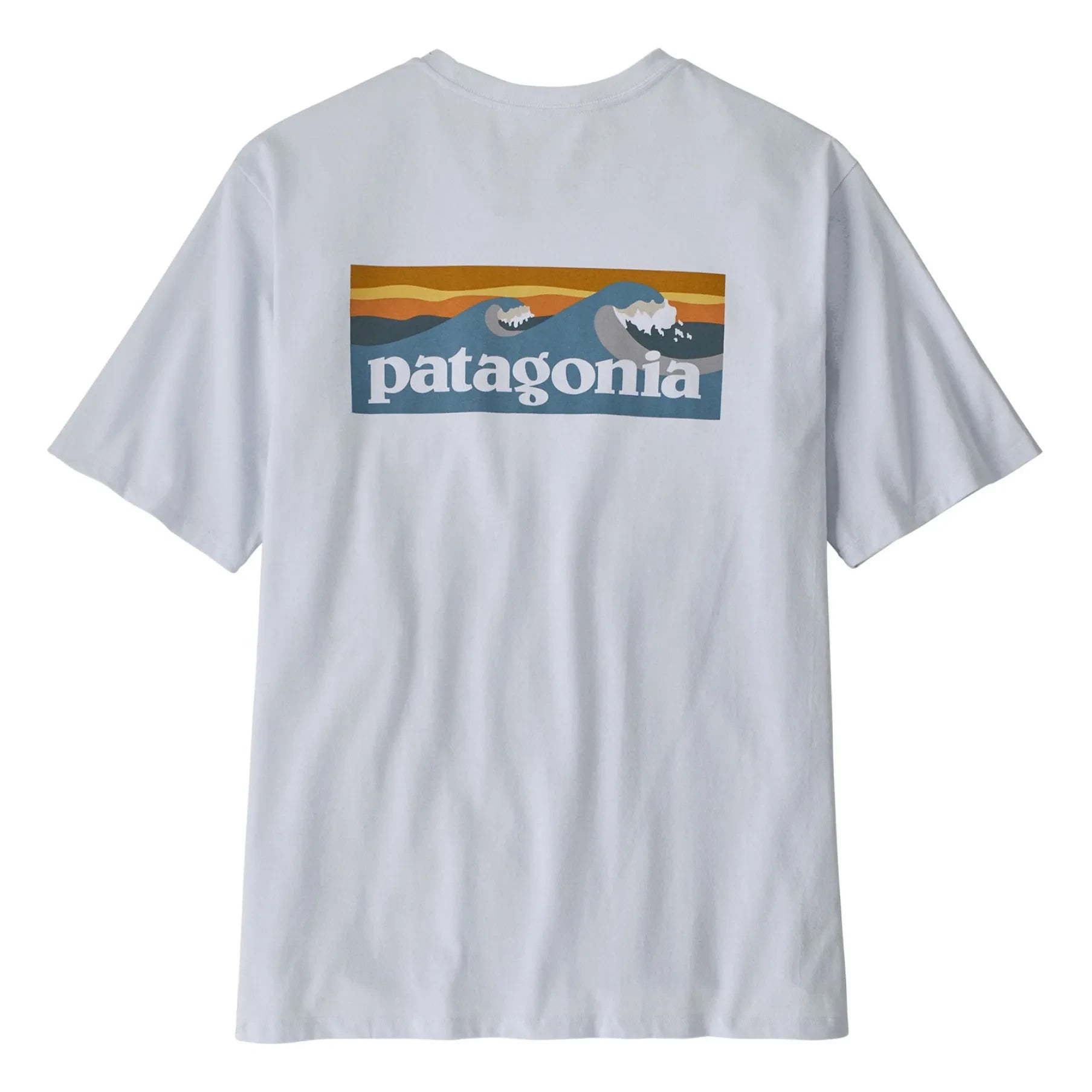 Patagonia - Camiseta de Algodón Reciclado con Logotipo en Bolsillo | Azul Claro
