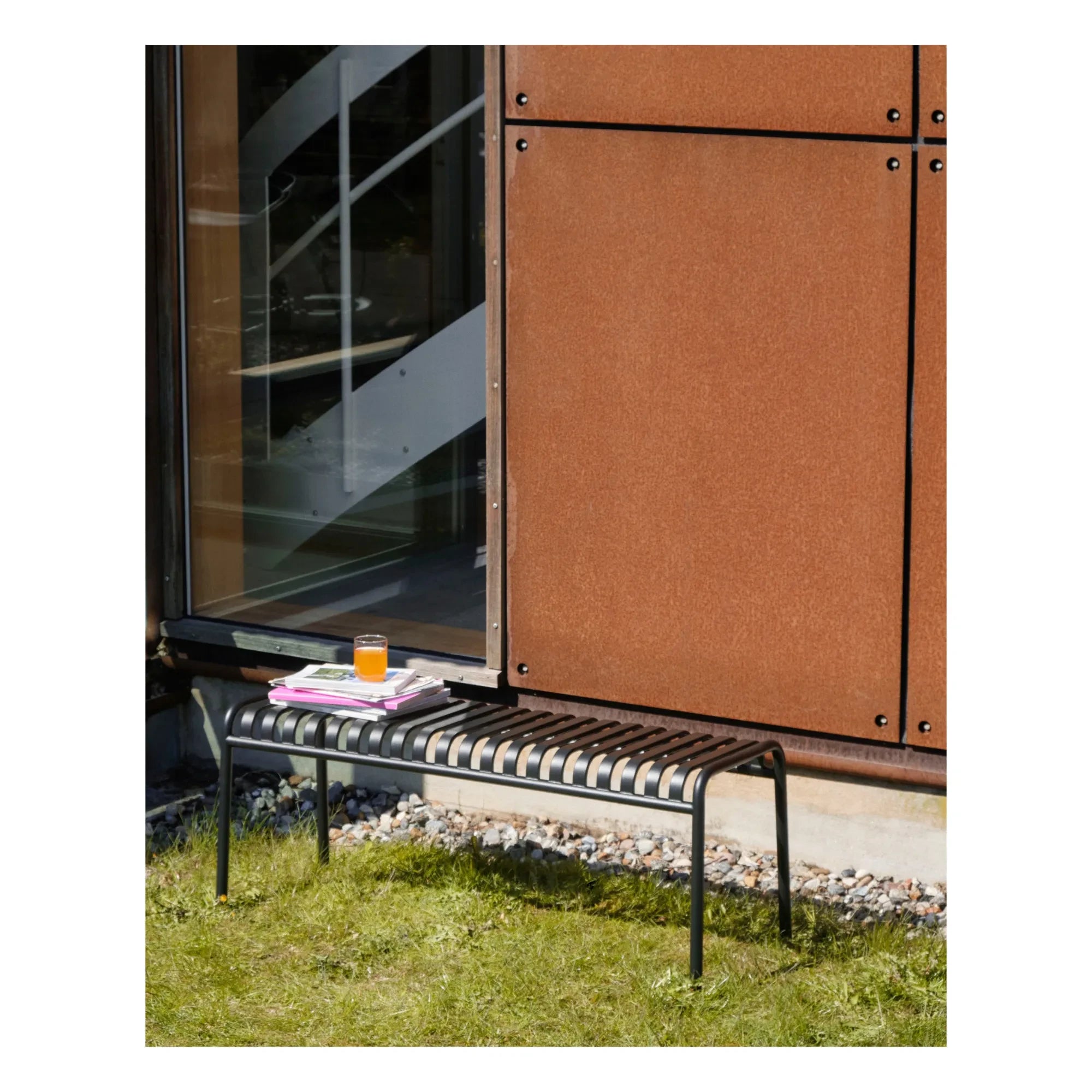 Hay - Diseño de banco Palissade Ronan y Erwan Bouroullec | Gris carbón