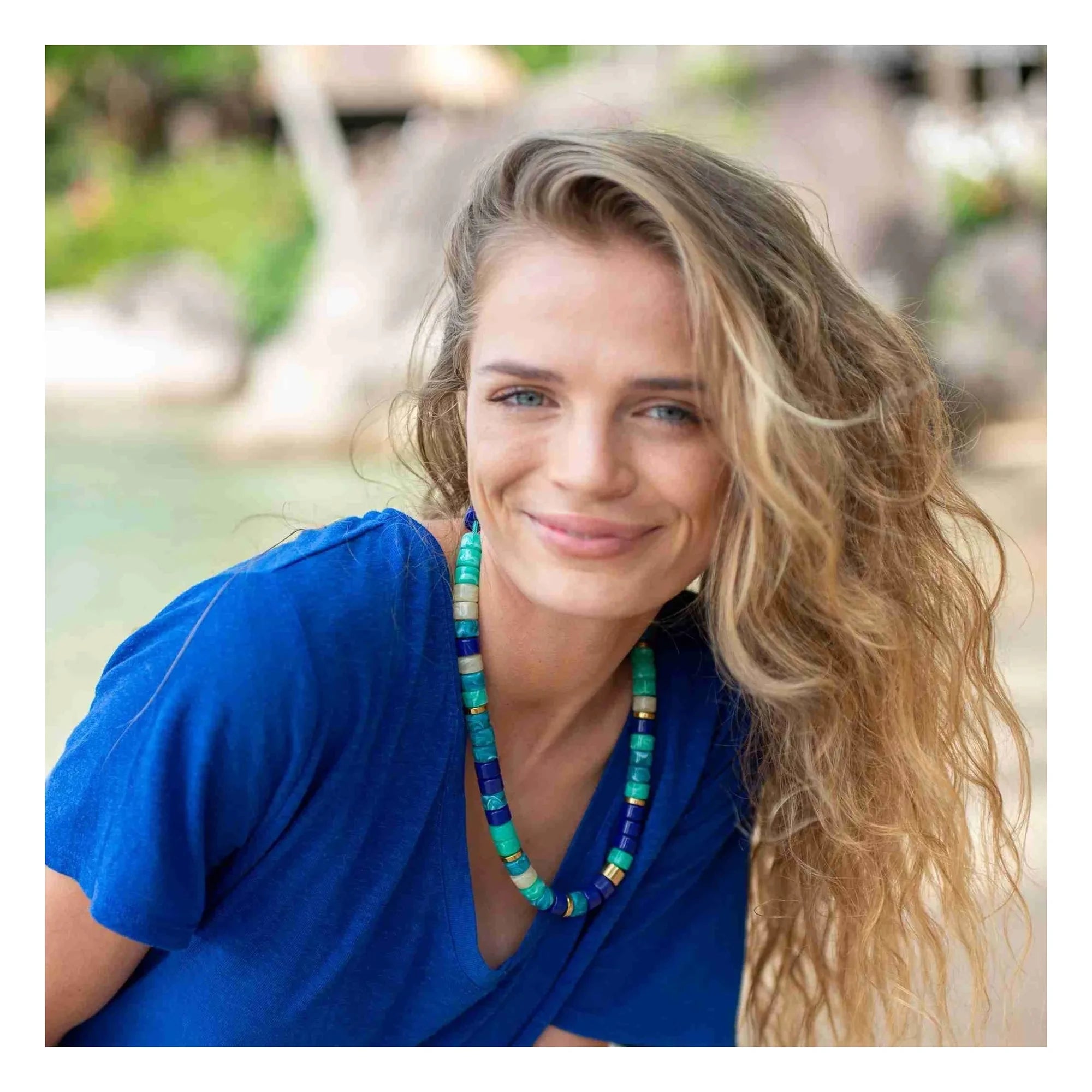 Collar Parabaya - Praia Azul Mix | Azul cielo