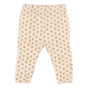 Búho - Floral Cottage Nervürlü Tayt | Açık Pembe