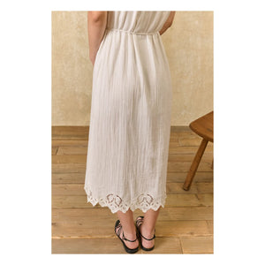 Louise Misha - Vestido de algodón orgánico Madera | Crudo