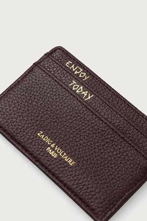 Funda de cartera de cuero para mujer