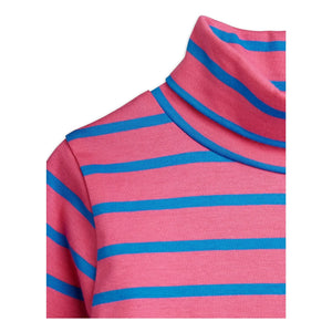 Mini Rodini - Cuello alto de algodón orgánico a rayas | Rosa