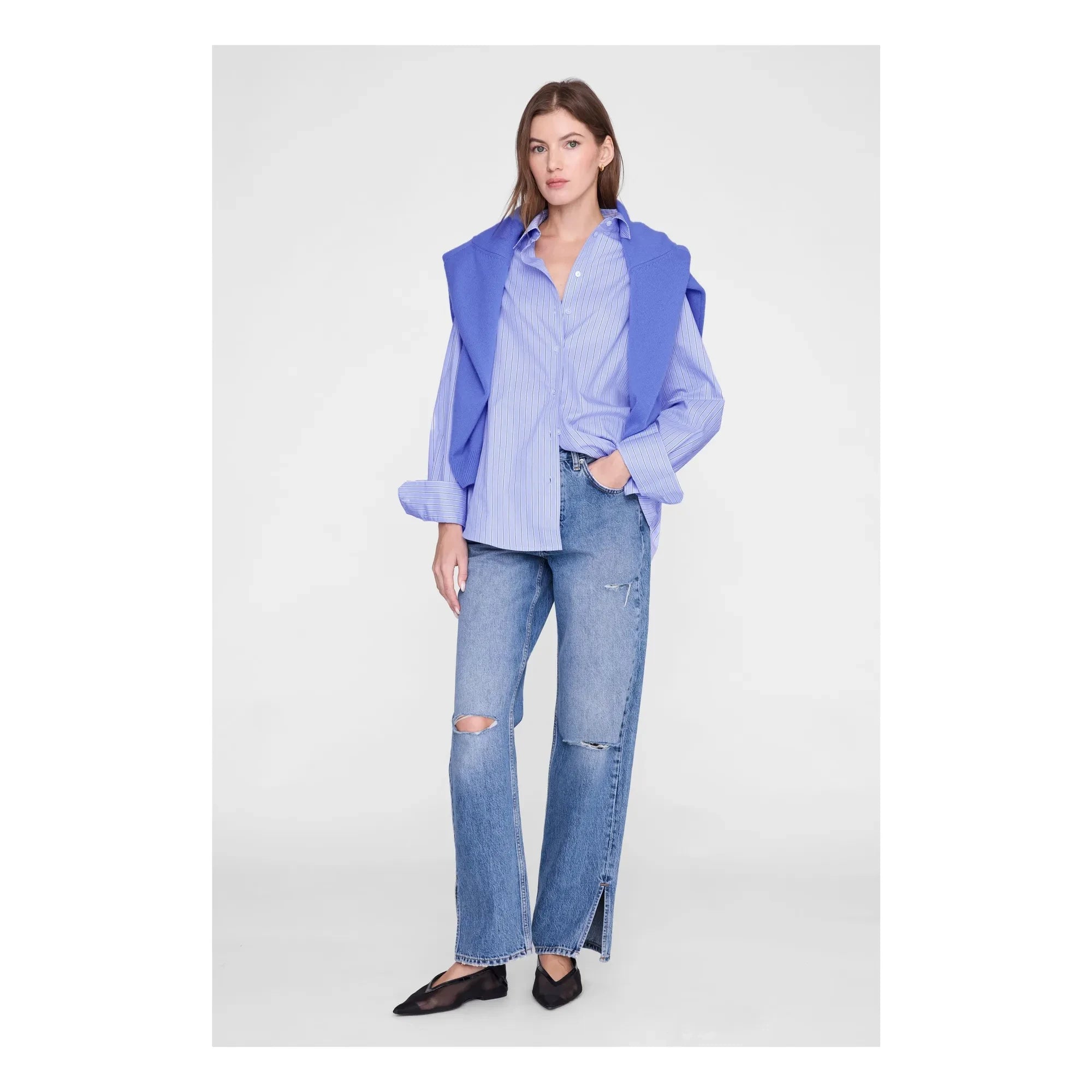 Anine Bing - Camisa de rayas Essie | Azul