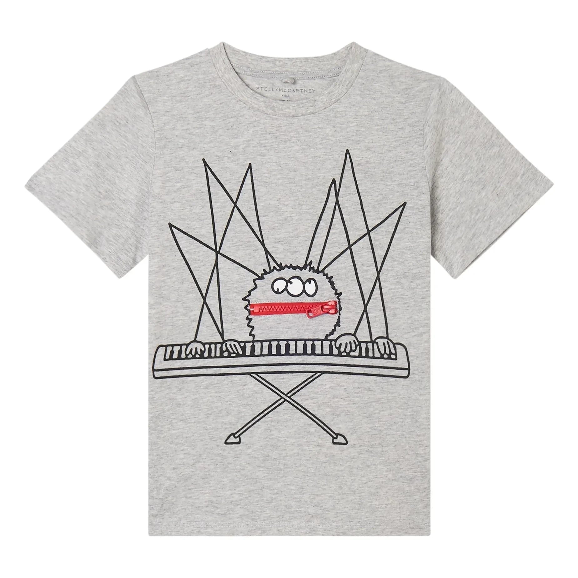 Stella McCartney Kids - Camiseta Piano Algodón orgánico | Gris