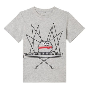 Stella McCartney Kids - Camiseta Piano Algodón orgánico | Gris