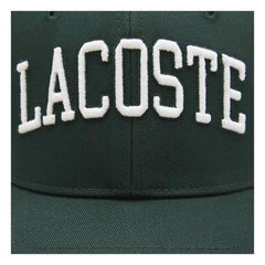Gorra de algodón orgánico con el logo de Lacoste | Verde
