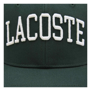 Gorra de algodón orgánico con el logo de Lacoste | Verde