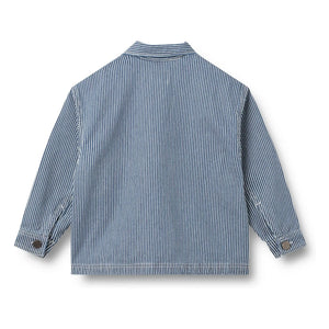 Wheat - Chaqueta de algodón orgánico a rayas Cole Denim | Azul
