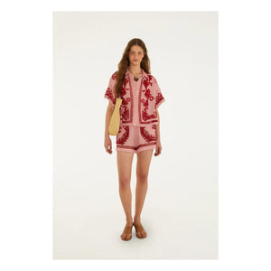 Farm Rio - Shorts arabescos | Rosa