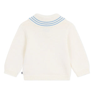 Petit Bateau - Jersey de algodón orgánico con cuello chal | Crudo