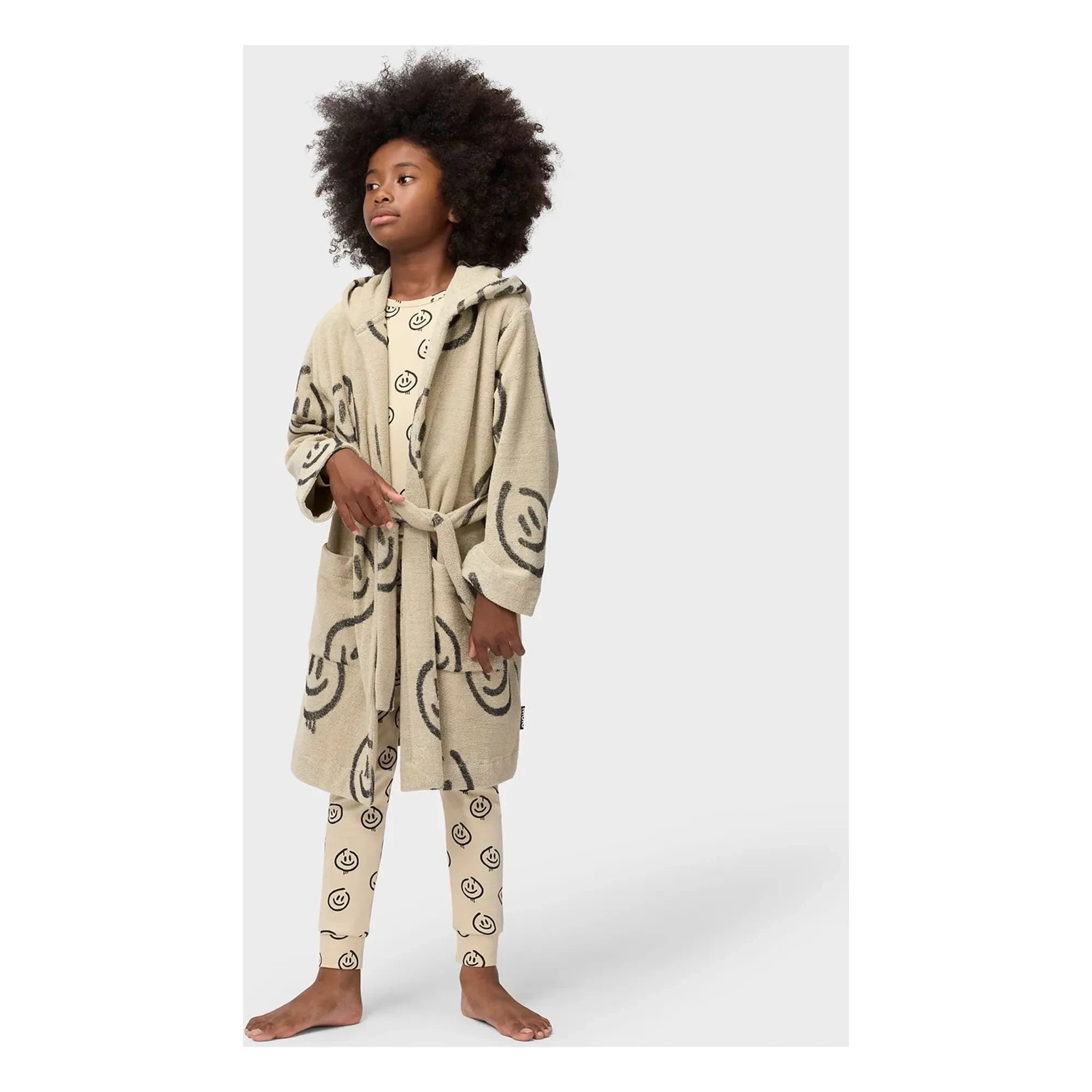 Molo - Pijama de algodón orgánico Lue Smiley | Amarillo pálido