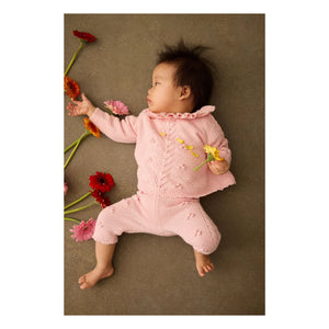 Louise Misha - Jersey Elvina con cuello con volantes | Rosa
