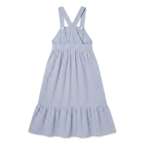 Smallable Kid - Vestido con peto de rayas Pia | Azul real