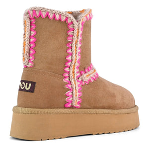 Mou - Botas Compensadas Norfolk Suecia | Rosa