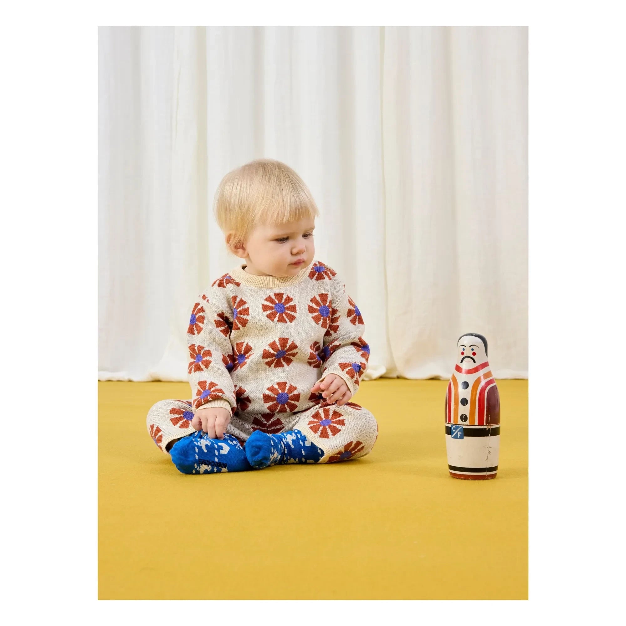 Bobo Choses - Jersey Jacquard de Algodón Orgánico | Beige