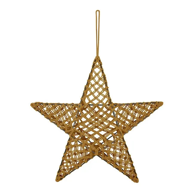 Numero 74 - Lámpara estrella de macramé | Oro S024