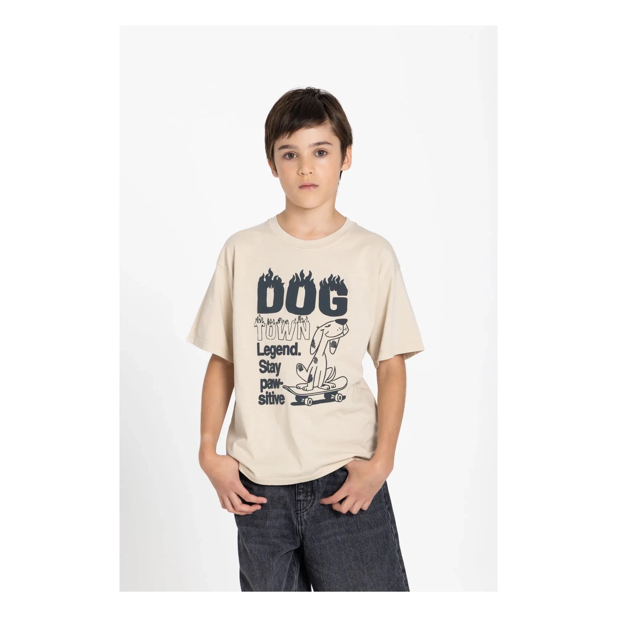 Hundred Pieces - Camiseta de algodón orgánico Finn | Beige