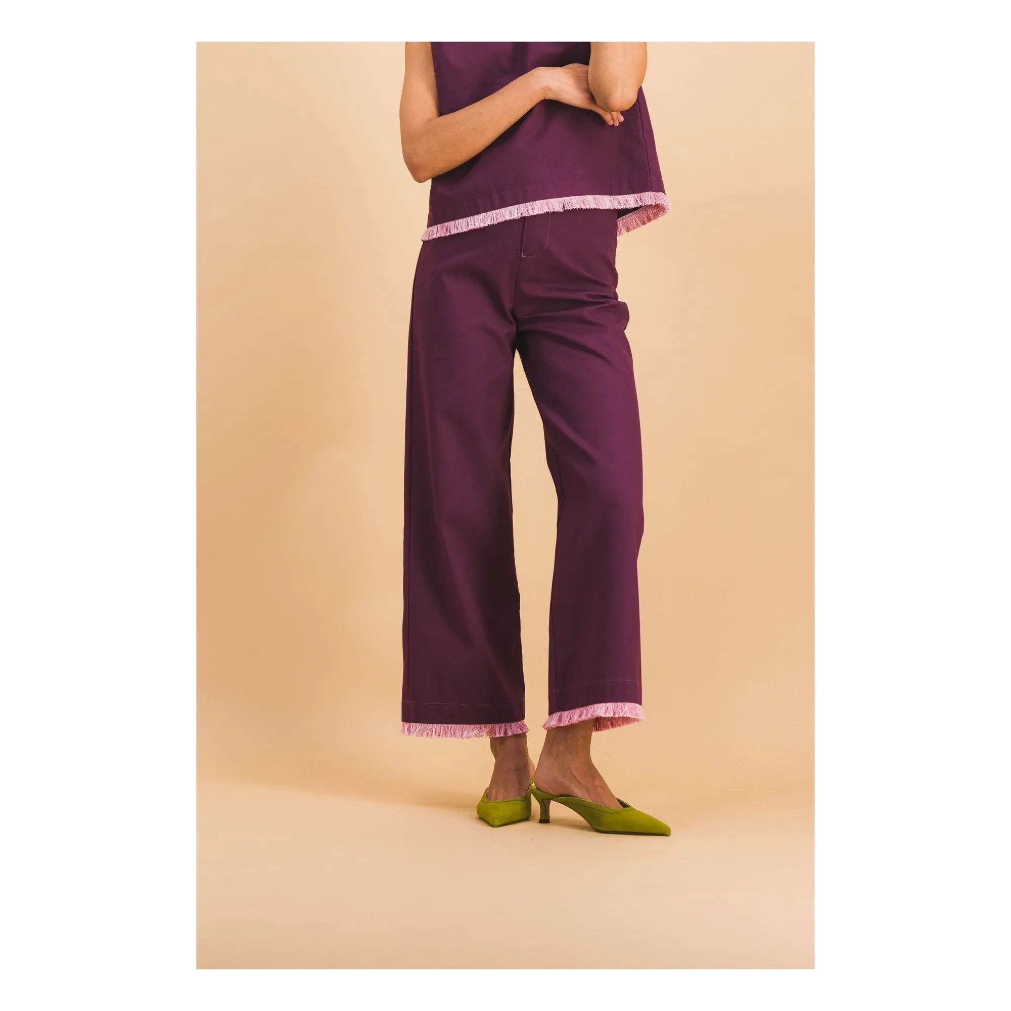 Elise Chalmin - Georgia Pantalones de Algodón | Borgoña