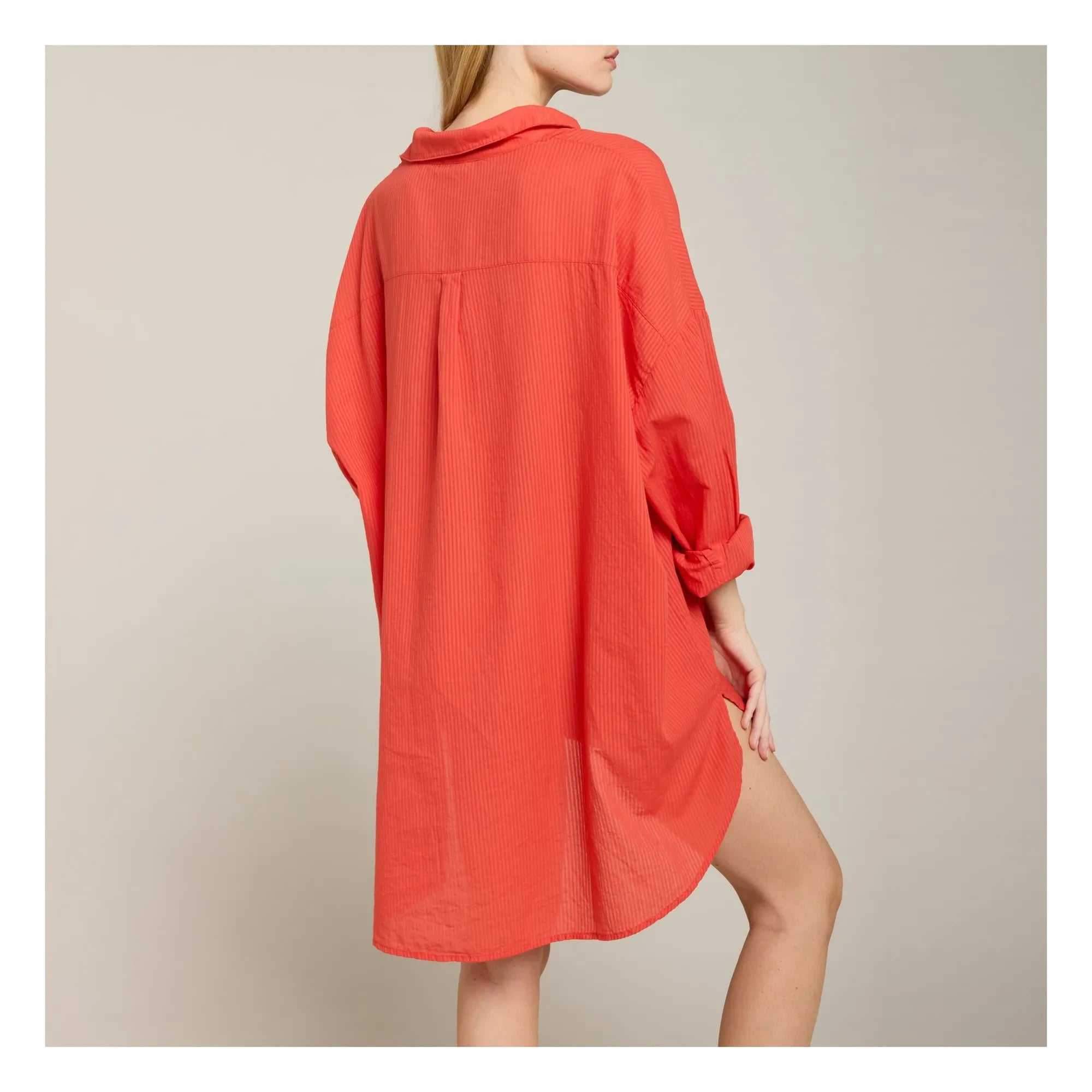 Maison Saint Julien - Vestido de algodón voile Port Miou | Coral
