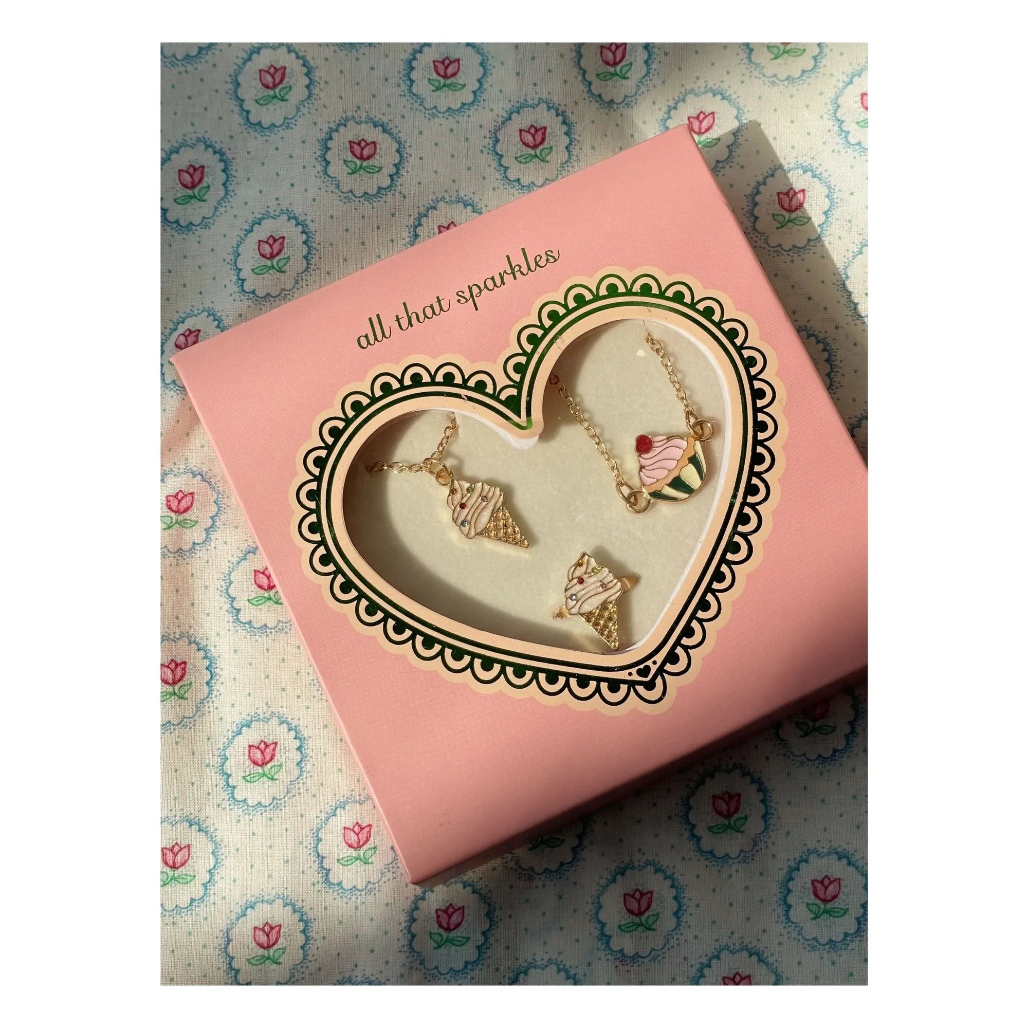 Konges Sløjd - Set de Collar, Pulsera y Anillo Glaces | Dorado