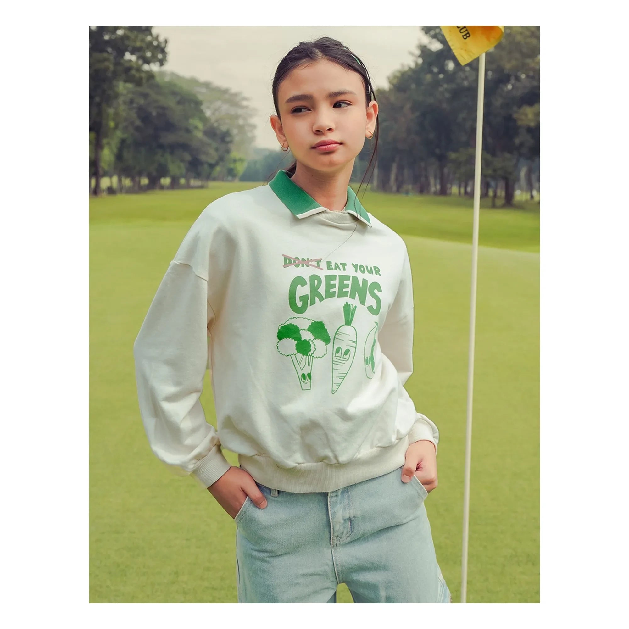 Sudadera Gingersnaps - Serena Eat Your Greens | Blanco