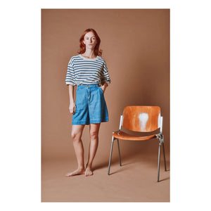 Emile et Ida - Sudadera de algodón orgánico a rayas marineras | Azul marino