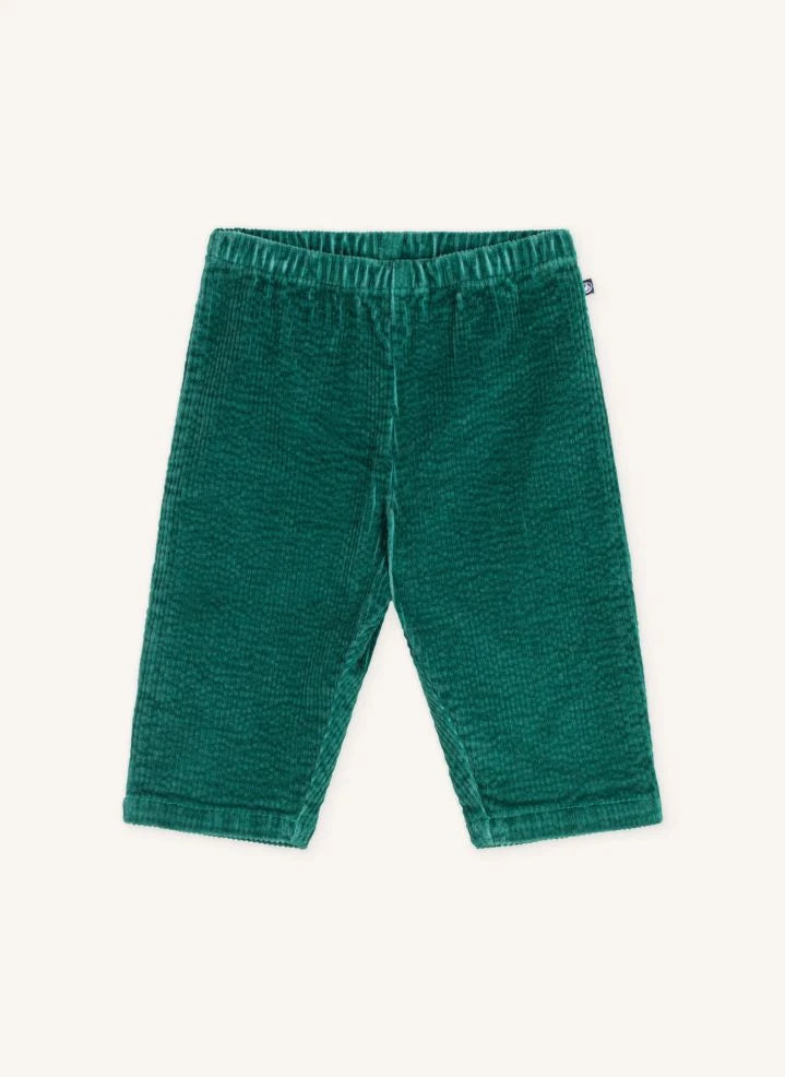 Petit Bateau - Pantalón de terciopelo de algodón orgánico | Verde