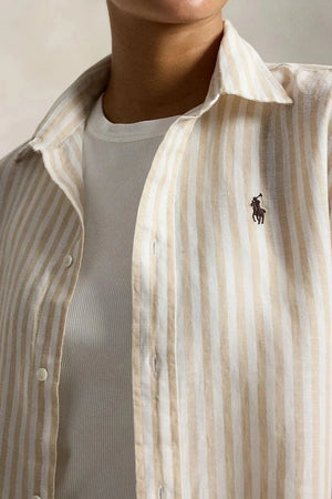 Polo Ralph Lauren Camisa de lino para mujer LINEN-LSL-BFS