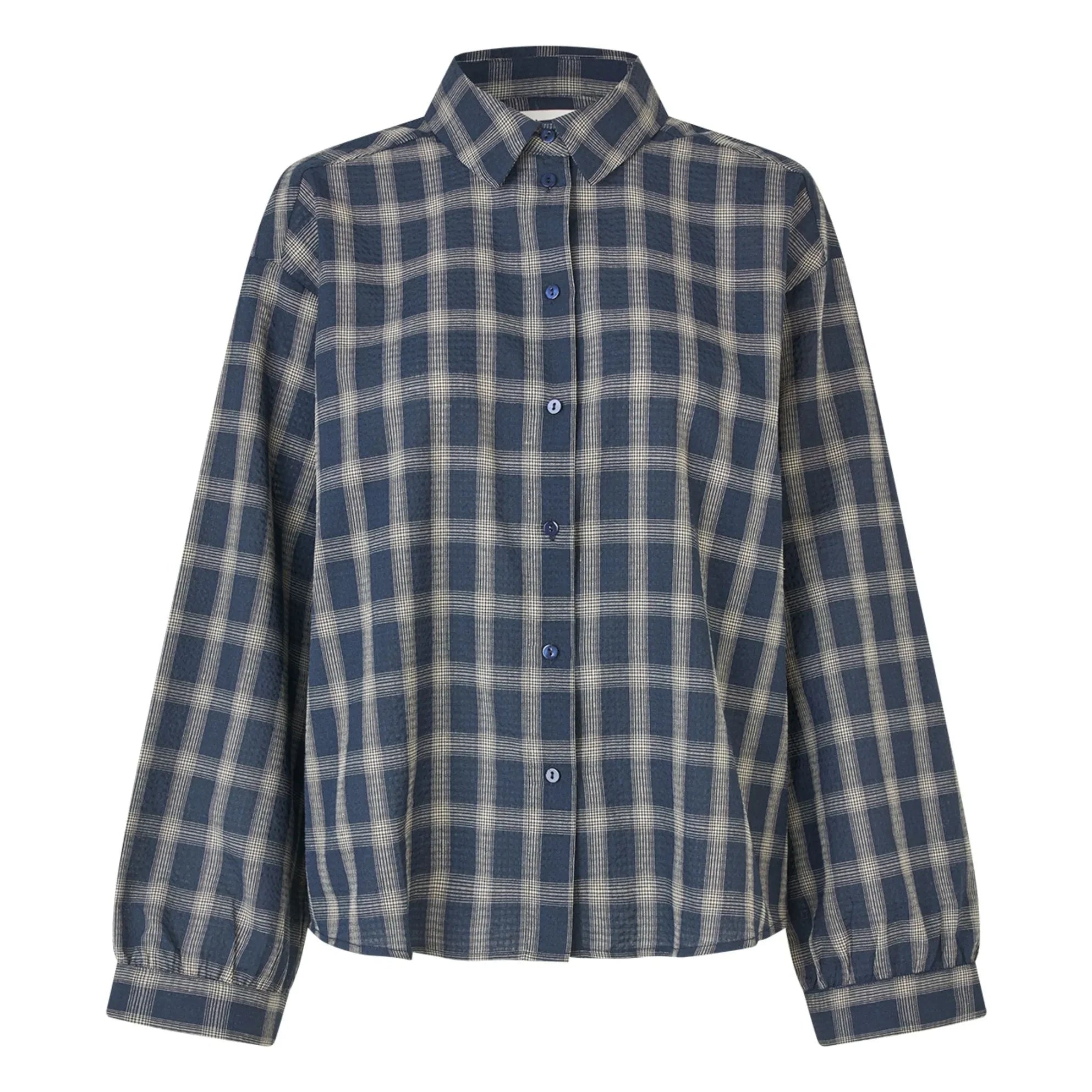 Lollys Laundry - Camisa de cuadros Siv | Azul oscuro