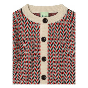 FUB - Chaqueta de Punto Chevron de Lana Merina Cruda