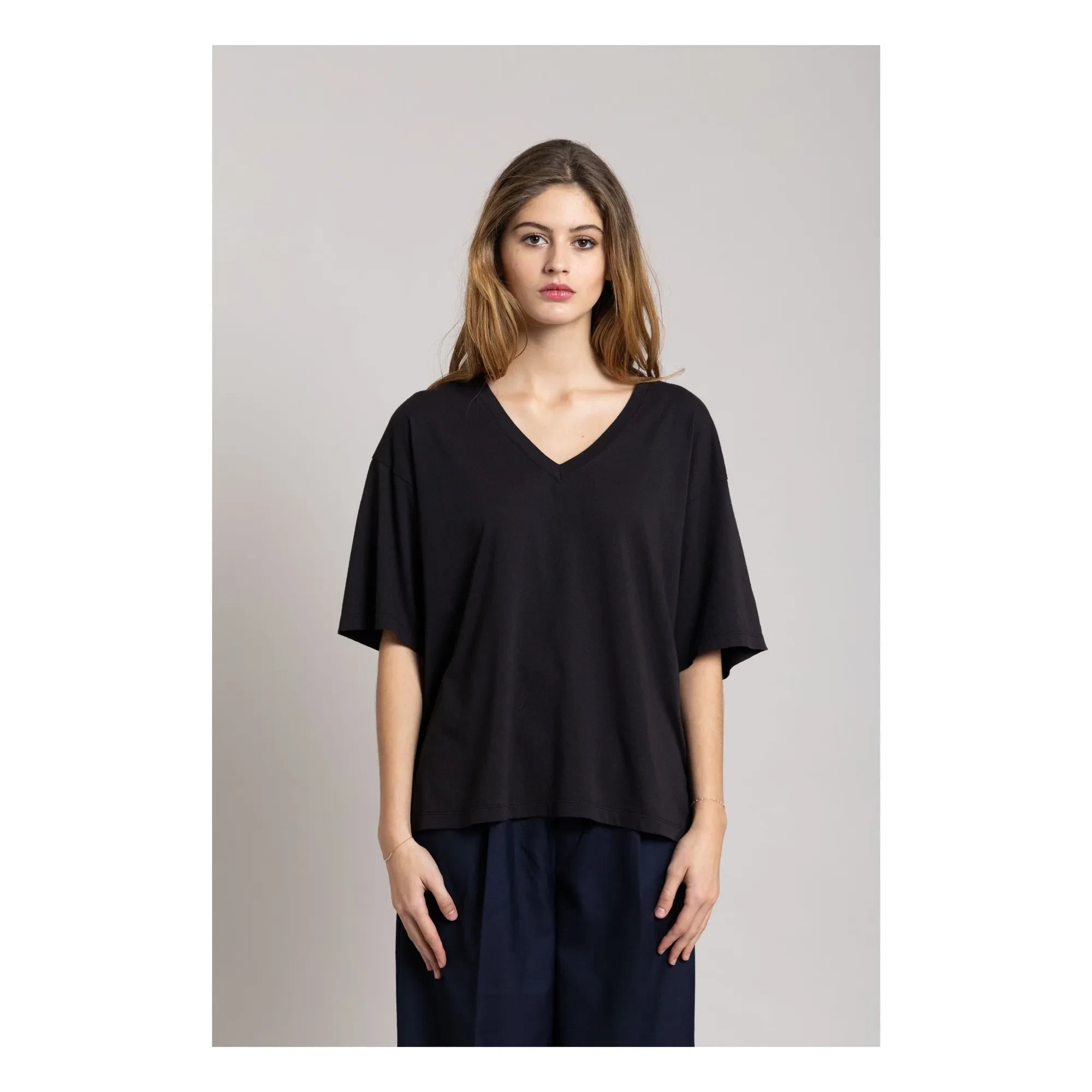 Smallable Mujer - Camiseta de nube de algodón orgánico | Negro