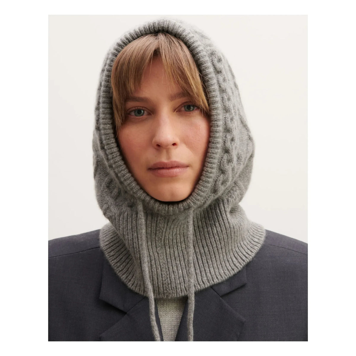 Bompard - Pasamontañas de cachemira con punto trenzado | Gris