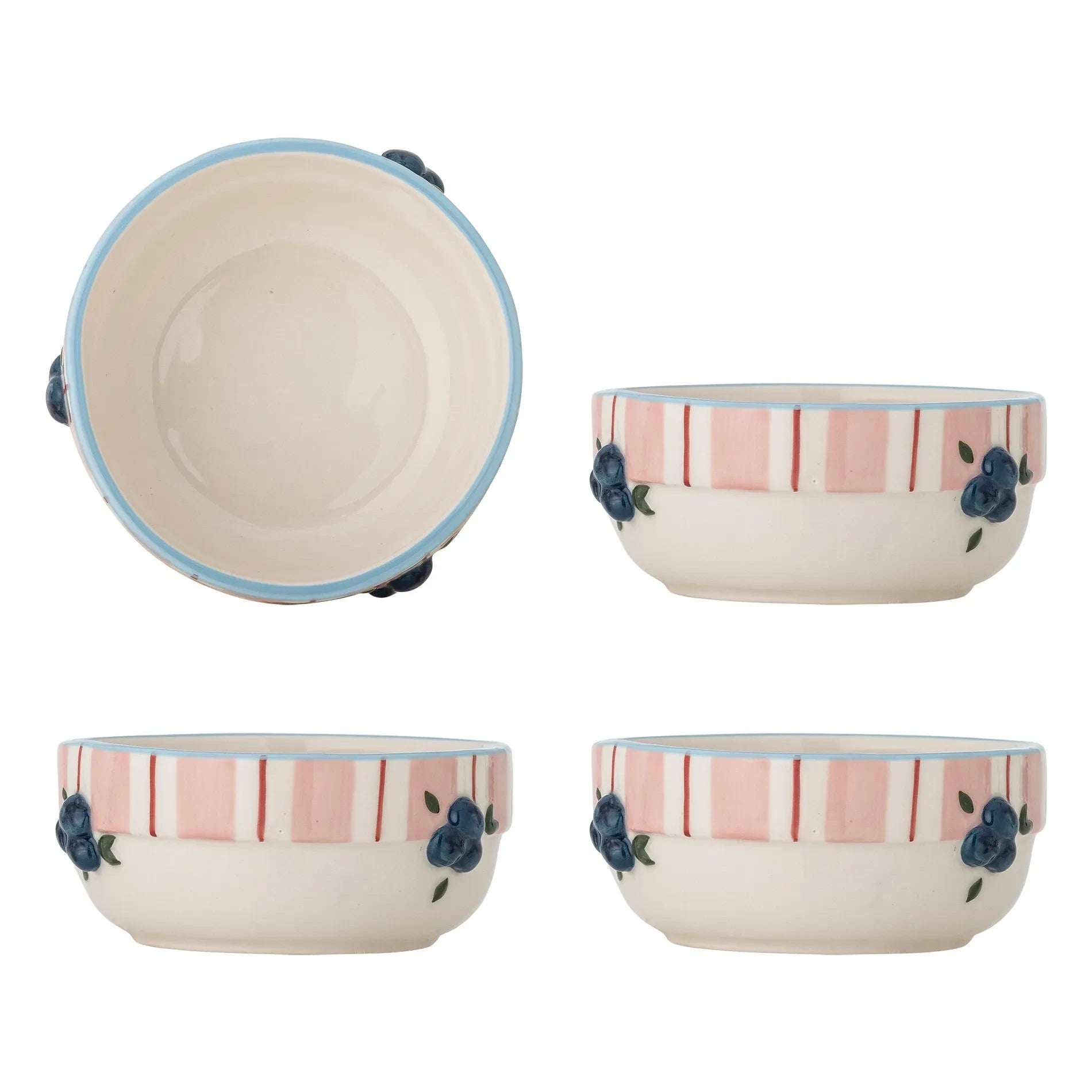 Bloomingville - Cuencos Carry - Juego de 4 | Rosa