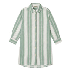 Smallable Kid - Vestido camisero de rayas Leya | Verde Menta