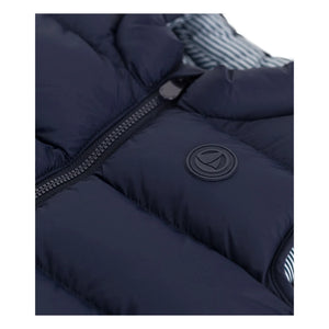 Petit Bateau - Chaleco acolchado sin mangas para bebé | Azul marino