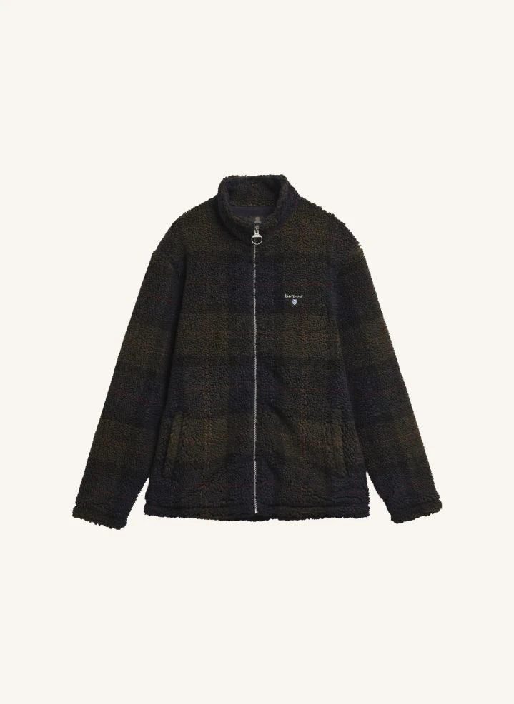 Barbour - Chaqueta de Polar con Cremallera a Cuadros | Caqui