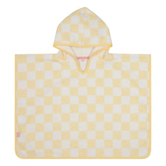 Jera Mini - Poncho de toalla a cuadros vichy | Amarillo pálido