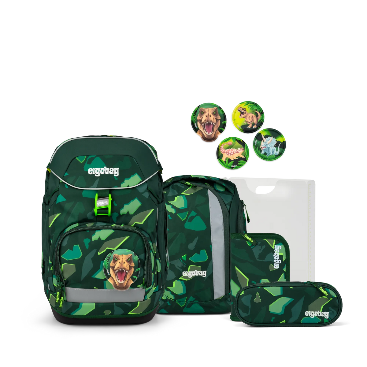 Ergobag - Set de mochila escolar Pack Bearasaurus