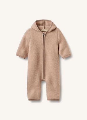Wheat - Ata Merino Yün Fermuarlı Tulum | Pembe