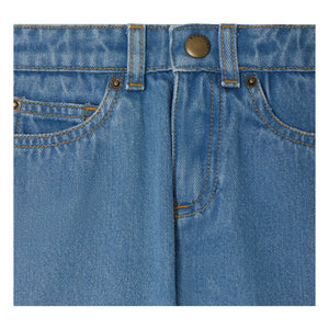 Bonpoint - Pantalones cortos vaqueros bermudas Elvio de algodón orgánico | Azul
