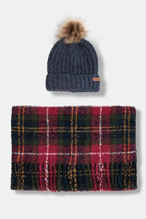 Gorro y bufanda Barbour