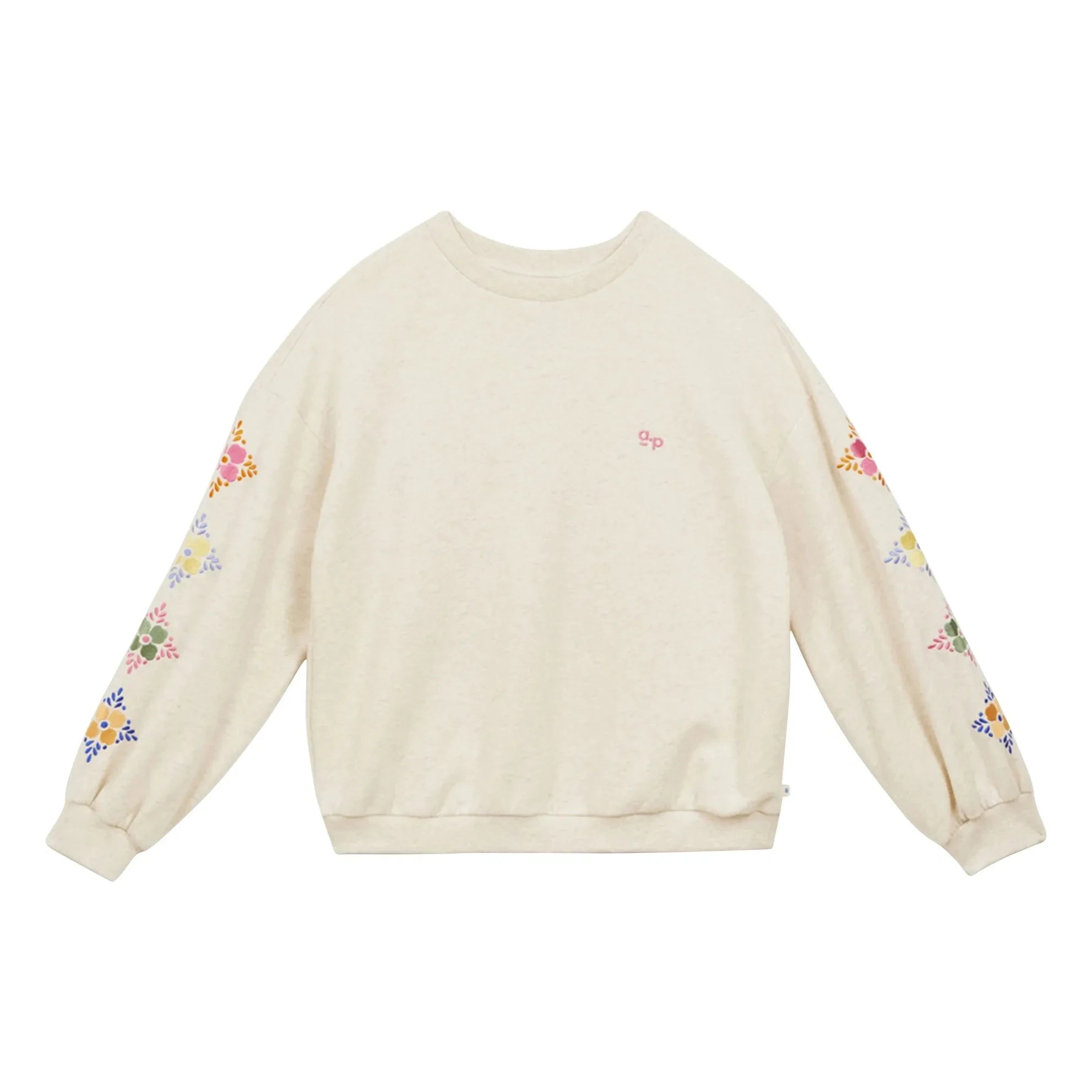 a.p - Sudadera de Algodón Orgánico Bordado | Arena