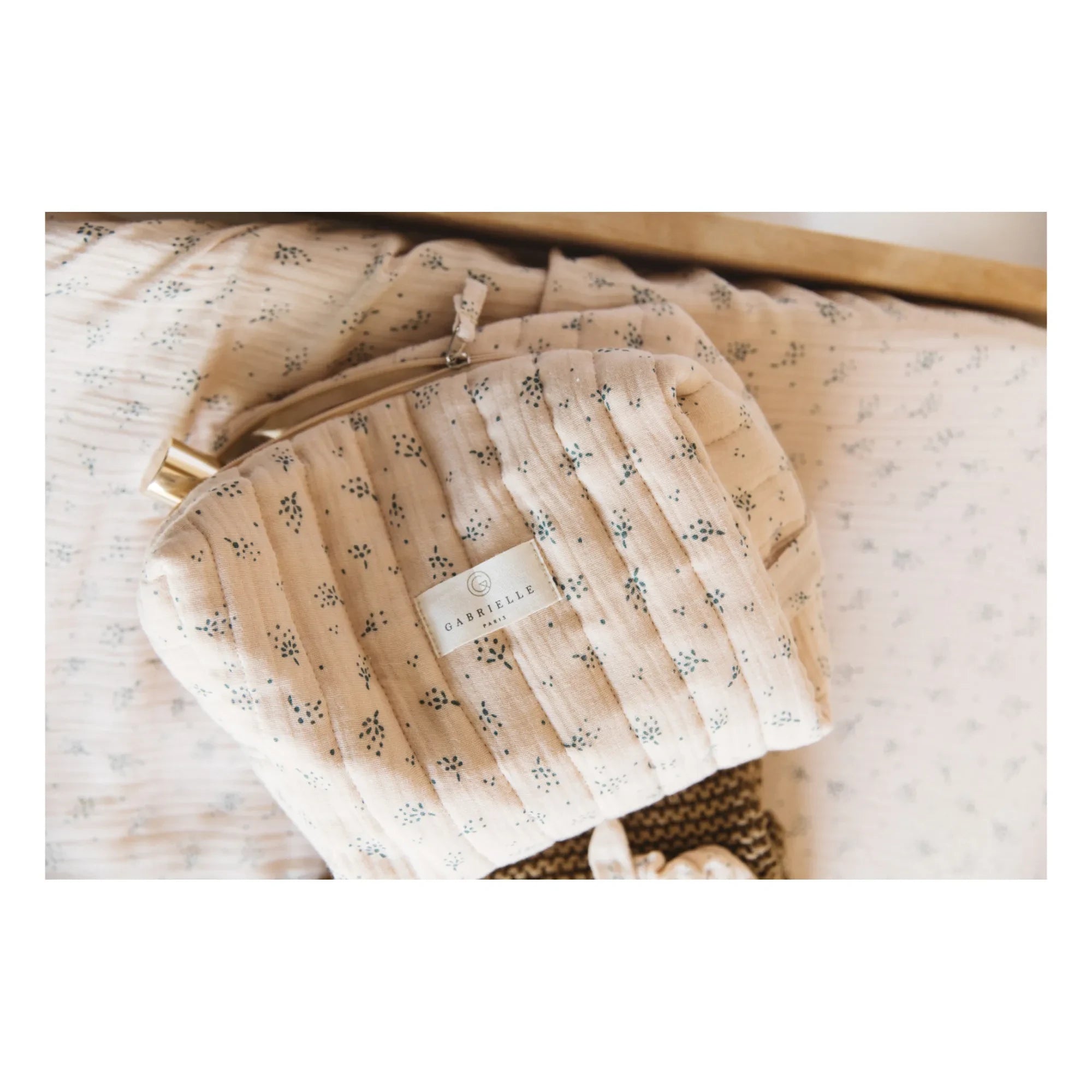 Gabrielle Paris - Neceser de algodón orgánico | Beige